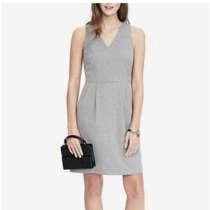 Banana Republic Gray V-Neck Mini Dress